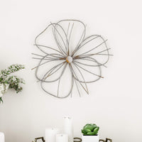 Wall Decor - Metallic Layered Wire Flower Sculpture view 1