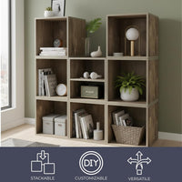 Cube Storage Organizer - 2-Shelf Modular Stackable Bookshelf view 4