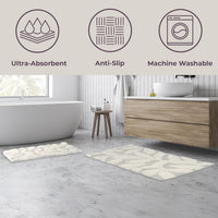 Bathroom Rug Set, Sage Green, 2-Piece-Set, 35"x22"/25"x18" view 15
