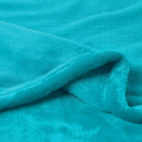 Velvet Throw - Oversized Microfiber Velvet Solid, Lagoon Green view 3