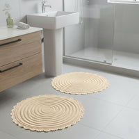 Bathroom Rugs - 2-Piece Woven 1560GSM Cotton Bath Mat Set view 13