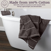 Bathroom Towels Set, Bathroom Accessories, White, Set of 6 view 17