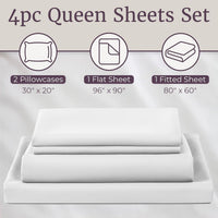 3-Piece Brushed Microfiber Twin Sheet Set, Purple view 74