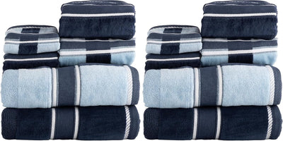 6 Piece Bathroom Towels Set, 6-Piece Towel Set (Pack of 2)