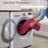 Memory Foam Shag Bath Mat (24x58), Pink view 5