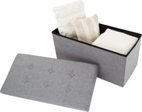 30 Inch Collapsible Storage Ottoman Bench view 2