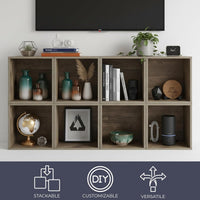Cube Storage Organizer - 2-Shelf Modular Stackable Bookshelf view 10