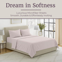 3-Piece Brushed Microfiber Twin Sheet Set, Purple view 62
