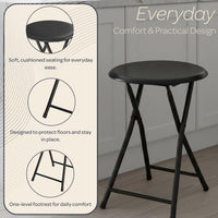 Folding Stool - Portable Backless Stool with 225lb Capacity view 4