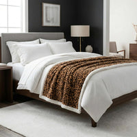 Fleece Sherpa Throw Blanket - Ultra Soft Plush Bed view 9