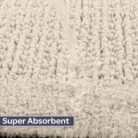 Bathroom Rugs - 2-Piece 2500GSM Cotton Bath Mat Set view 5