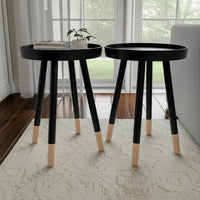 Round End Table, White, 17" x 22" view 23