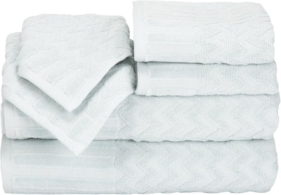 6-Piece Cotton Deluxe Plush Bath Towel Set, 27"x54"x0.25"