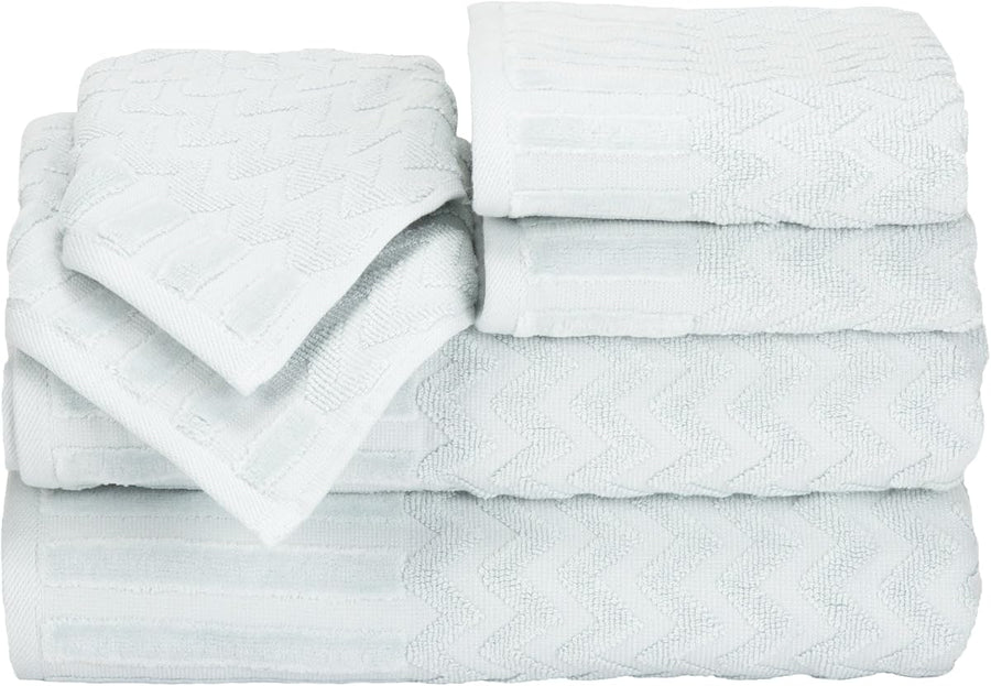 6-Piece Cotton Deluxe Plush Bath Towel Set, 27"x54"x0.25" &mdash; Lavish Home