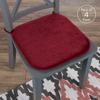 Plush Chair Cushions - 4-Pack Memory Foam Pads for Dining view 5