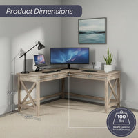 59" L-Shaped Desk - Corner Computer Desk for Home Office view 11
