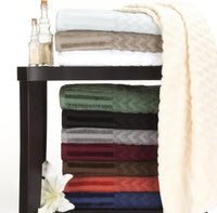 6-Piece Cotton Deluxe Plush Bath Towel Set, Black view 4