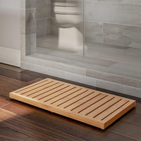Bamboo Bathroom Mat, Natural, 23.8" x 13.8" view 6