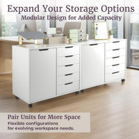 5 Drawer Office Storage Cabinet view 4