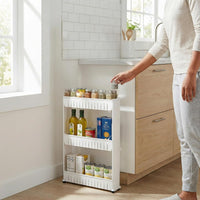 3 Tier Shelf Rolling Cart, 5"x19.5"x28" view 2