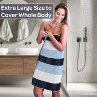 Bathroom Towels Set, Bathroom Accessories, Navy, 6-Piece Towel Set view 2