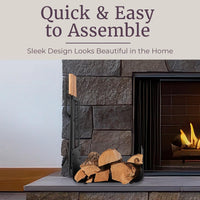 Fireplace Tools Set Indoor Outdoor, Black, 5-Pieces view 4