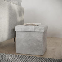 Storage Ottoman - Velvet Tufted Footrest, Linen, 15"D x 15"W x 15"H view 5
