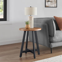 End Table - Industrial Side Table, (L) 18” x (W) 18” x (H) 21.9” view 4