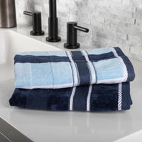 Bathroom Towels Set, Bathroom Accessories, Navy, 6-Piece Towel Set view 4