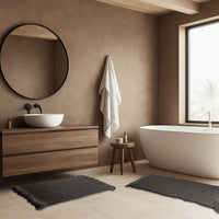 Bathroom Rugs - 2-Piece Waffle Bath Mat Set for Boho Bathroom view 21