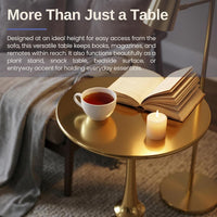 Iron Side Table - 16 Inch Small Round Drink Table view 5