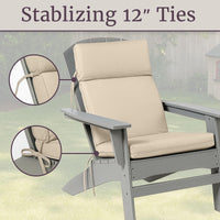Outdoor Chair Cushions Set of 2-45x21.5x3in High Back Outdoor view 3