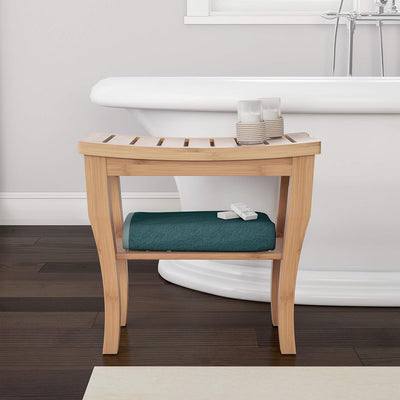 Shower Bench-Water Resistant Natural Eco-Friendly Bamboo