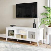 TV Stand with Storage Cabinet, 2 Cubbies and 2 Shelves view 3