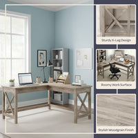 59" L-Shaped Desk - Corner Computer Desk for Home Office view 9