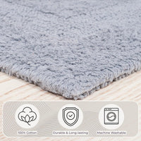 Cotton Bath Mat Set- 2 Piece 100 Percent Cotton Mats view 6