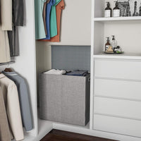 Double Laundry Basket with Lid view 5