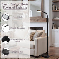 Floor Lamp - Full Spectrum Natural Sunlight Lamp with Bendable view 3