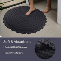 Bathroom Rugs - 2-Piece Woven 1560GSM Cotton Bath Mat Set view 21