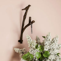Decorative Birds on Ribbon Hook-Cast Iron Shabby Chic Rustic view 9