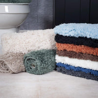 3-Piece Bathroom Rug Set, 1'8" x 2' (Rectangle & Round) view 4