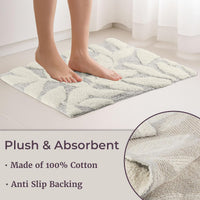 Bathroom Rug Set, Sage Green, 2-Piece-Set, 35"x22"/25"x18" view 14