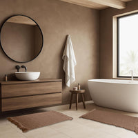 Bathroom Rugs - 2-Piece Waffle Bath Mat Set for Boho Bathroom view 11