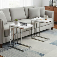 C-Shaped Sofa Side Table - Modern End Table, Laptop Tray view 8