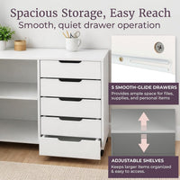 5 Drawer Office Storage Cabinet view 3