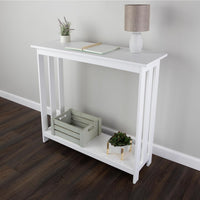 Slim Console Table, White, 39.37" x 11.81" x 31.5" view 4