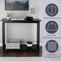 Slim Console Table, White, 39.37" x 11.81" x 31.5" view 8