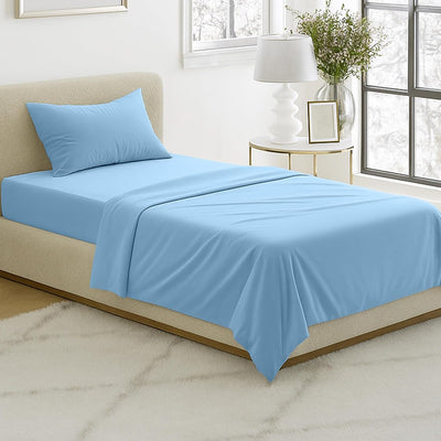 Brushed Microfiber Twin Sheets, Blue
