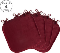 Plush Chair Cushions - 4-Pack Memory Foam Pads for Dining view 4