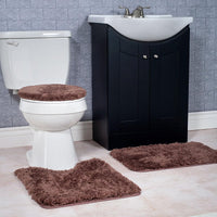 3-Piece Bathroom Rug Set, 1'8" x 2' (Rectangle & Round) view 7